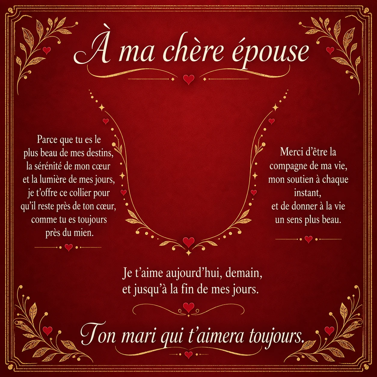 À ma chère épouse